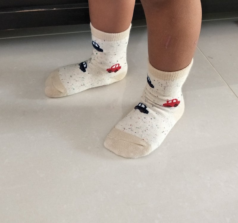 RATIVE Non Skid Anti Slip Slipper Cotton Crew Socks With Grips for Baby Toddlers Kids Boys (1-3T, 6-pairs/RB-712) - Image 5